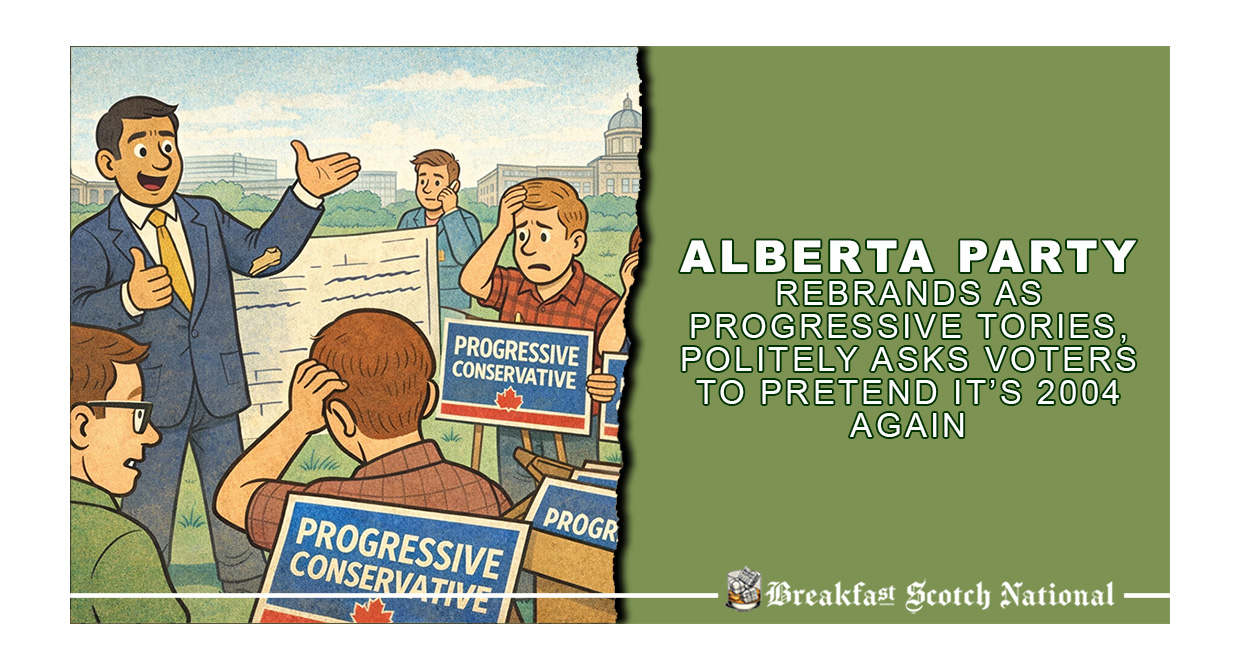 Alberta Party Rebrands as Progressive Tories, Politely Asks Voters to Pretend It’s 2004 Again