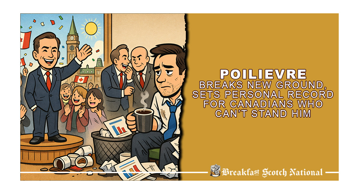 Poilievre Breaks New Ground, Sets Personal Record for Canadians Who Can’t Stand Him