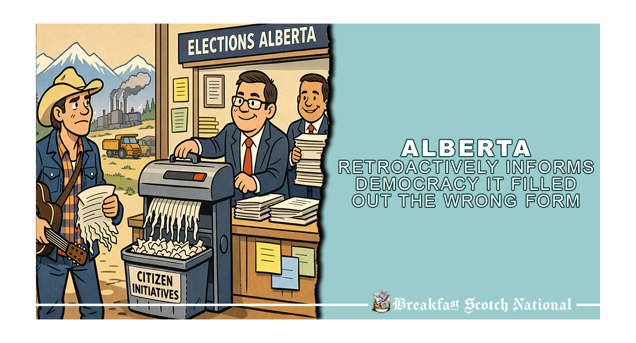 Alberta Retroactively Informs Democracy It Filled Out the Wrong Form