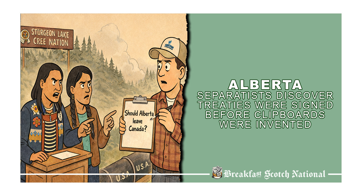 Alberta Separatists Discover Treaties Were Signed Before Clipboards Were Invented
