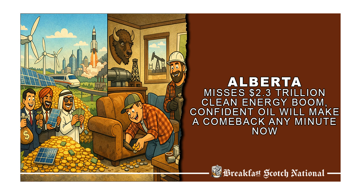 Alberta Misses $2.3 Trillion Clean Energy Boom, Confident Oil Will Make a Comeback Any Minute Now