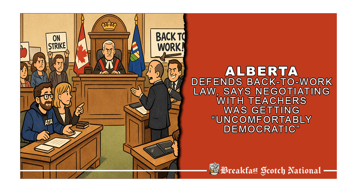 Alberta Defends Back-to-Work Law, Says Negotiating With Teachers Was Getting “Uncomfortably Democratic”