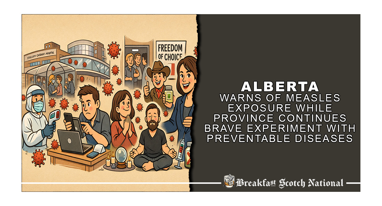 Alberta Warns of Measles Exposure While Province Continues Brave Experiment With Preventable Diseases