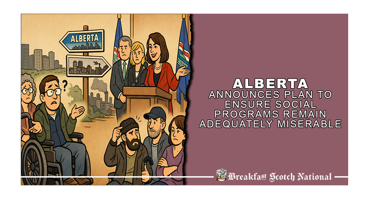 Alberta Announces Plan to Ensure Social Programs Remain Adequately Miserable