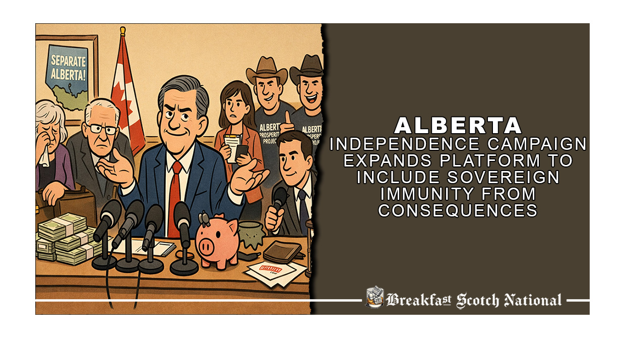 Alberta Independence Campaign Expands Platform To Include Sovereign Immunity From Consequences