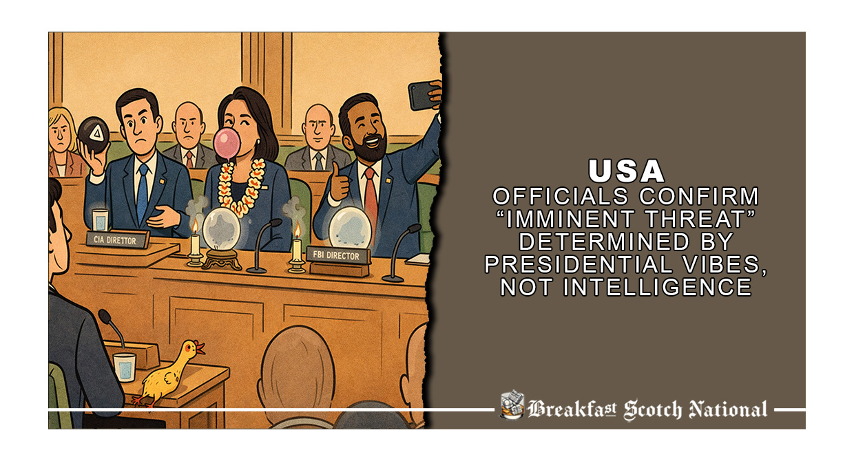 USA Officials Confirm “Imminent Threat” Determined by Presidential Vibes, Not Intelligence