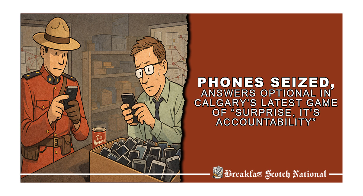 Phones Seized, Answers Optional in Calgary’s Latest Game of “Surprise, It’s Accountability”
