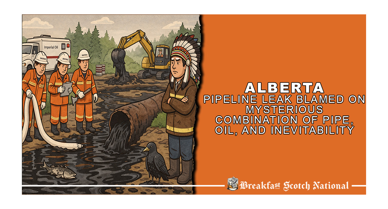 Alberta Pipeline Leak Blamed On Mysterious Combination Of Pipe, Oil, And Inevitability