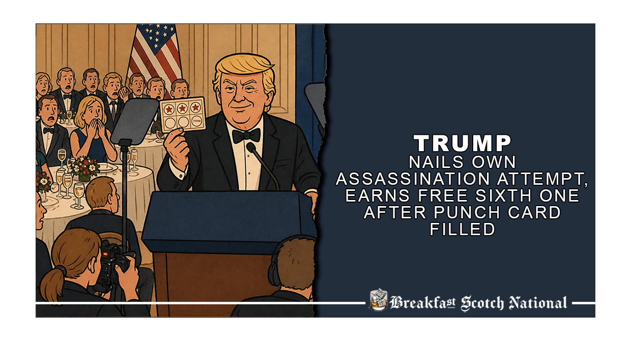 Trump Nails Own Assassination Attempt, Earns Free Sixth One After Punch Card Filled