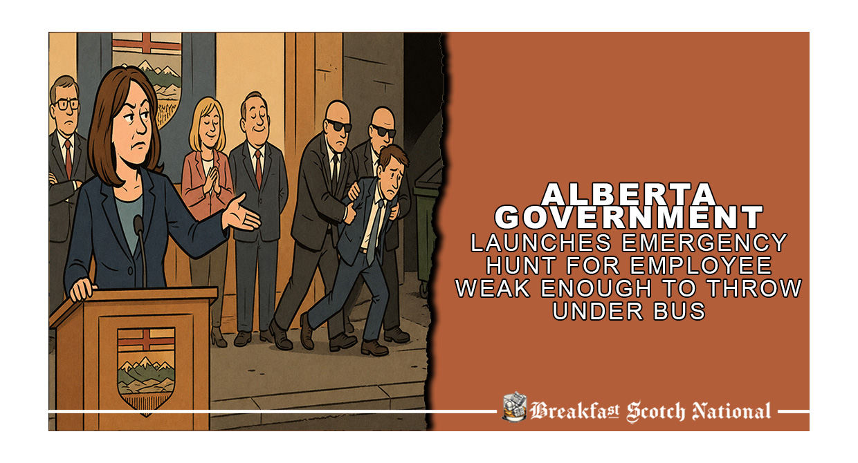 Alberta Government Launches Emergency Hunt For Employee Weak Enough To Throw Under Bus