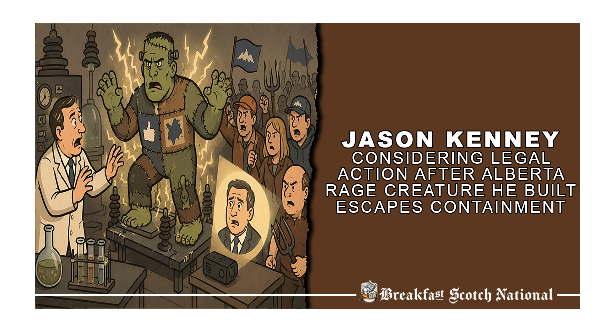 Jason Kenney Considering Legal Action After Alberta Rage Creature He Built Escapes Containment