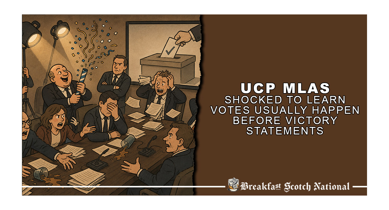 UCP MLAs Shocked To Learn Votes Usually Happen Before Victory Statements