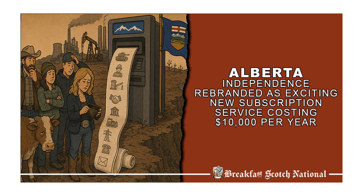 Alberta Independence Rebranded As Exciting New Subscription Service Costing $10,000 Per Year