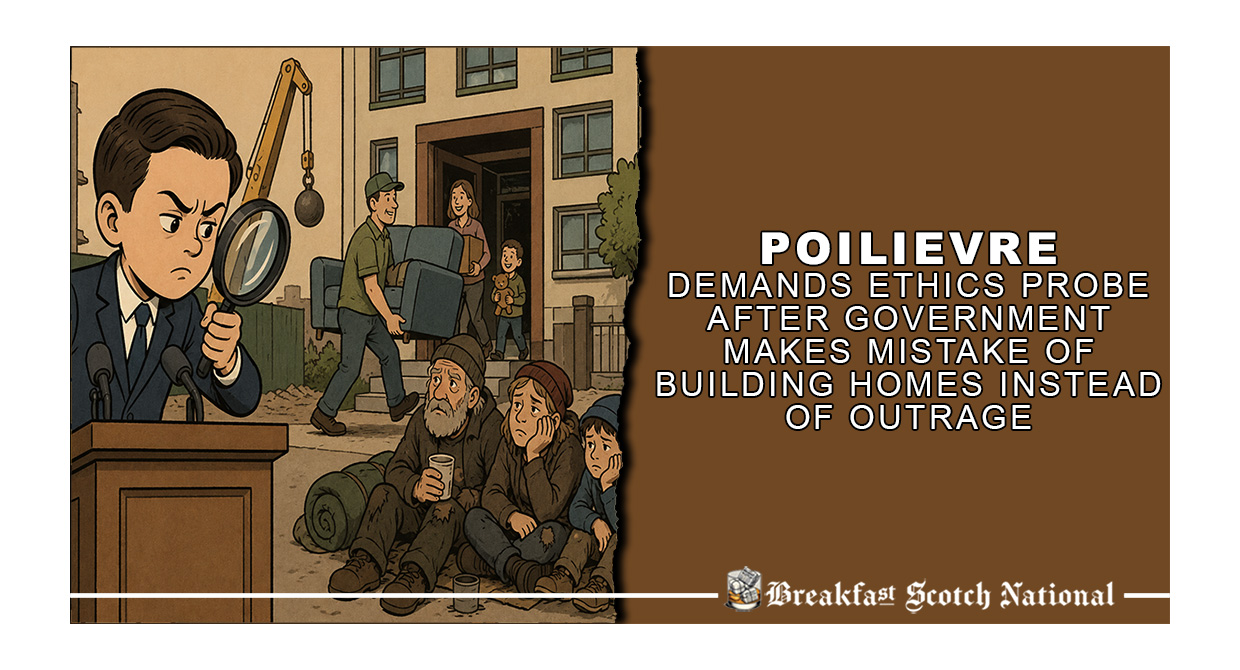 Poilievre demands ethics probe after government makes mistake of building homes instead of outrage