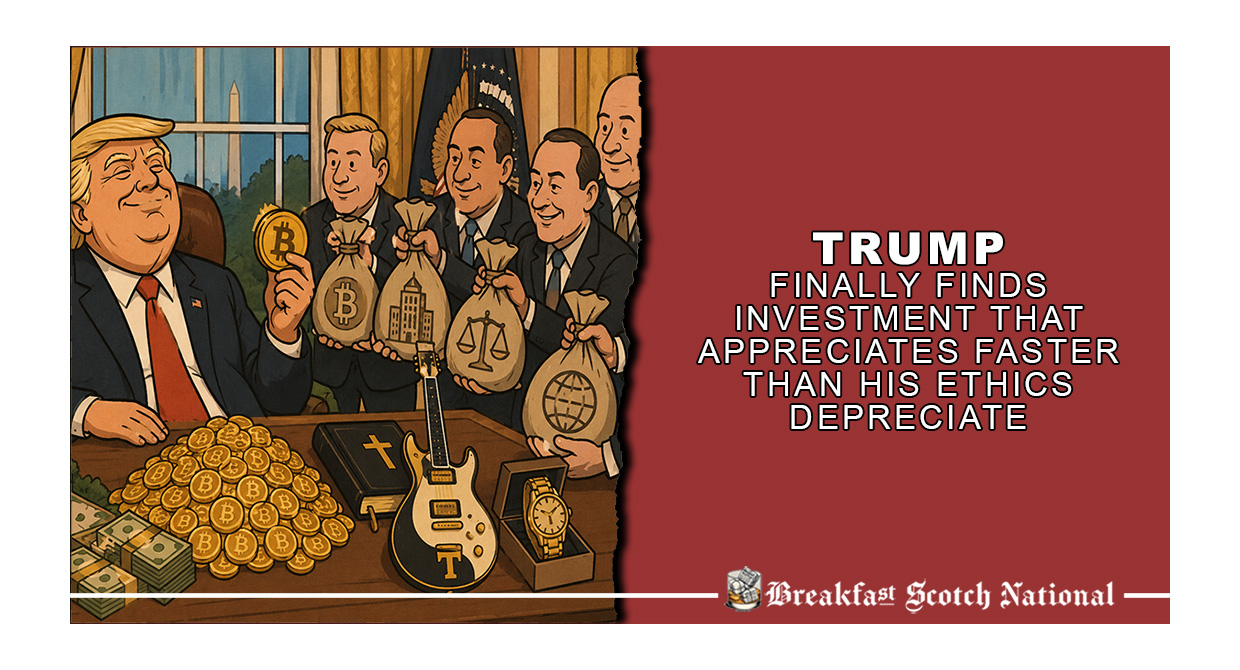 Trump Finally Finds Investment That Appreciates Faster Than His Ethics Depreciate