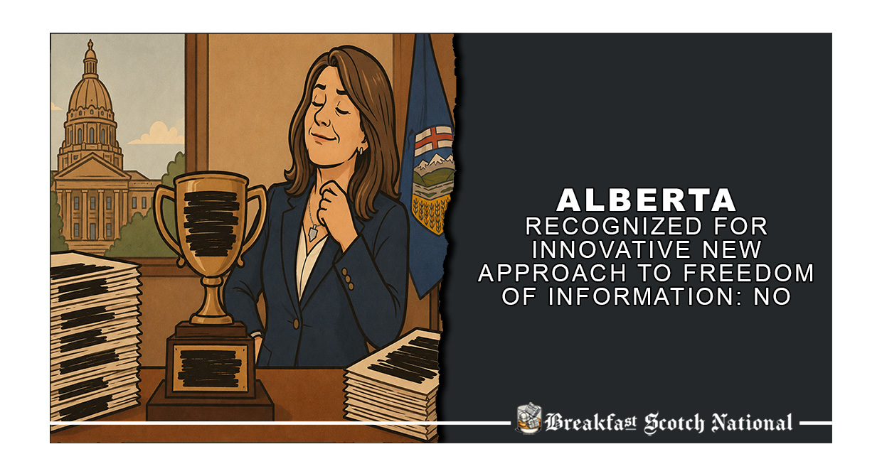Alberta Recognized For Innovative New Approach To Freedom Of Information: No