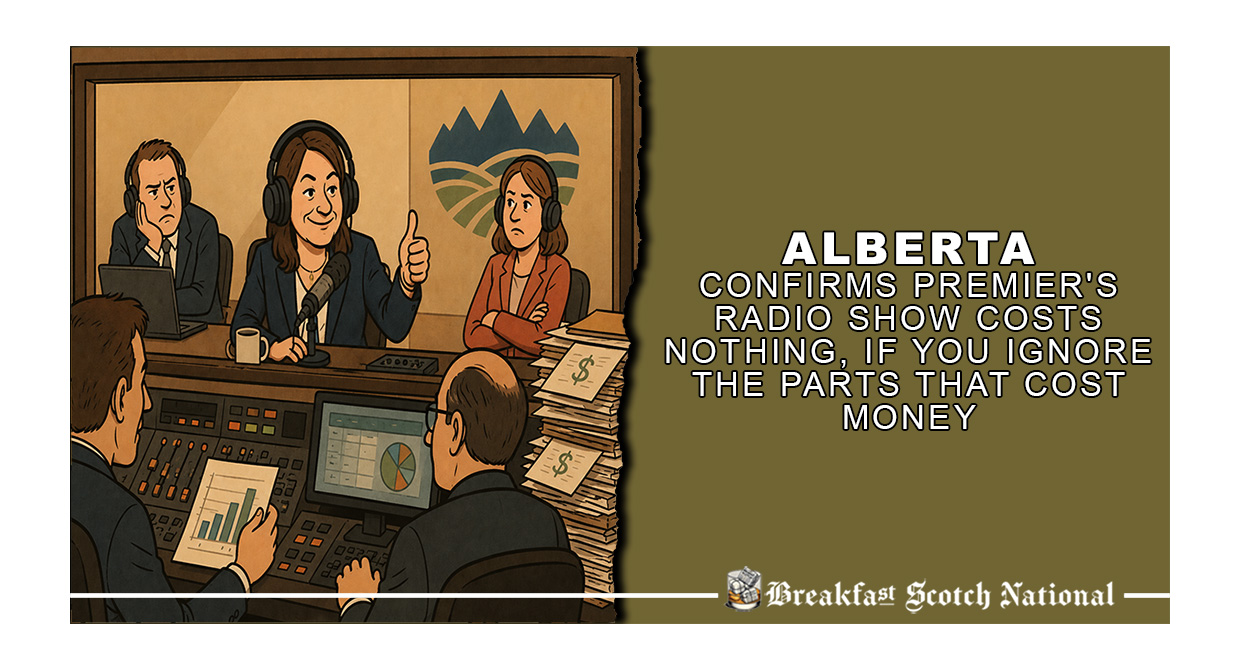 Alberta Confirms Premier’s Radio Show Costs Nothing, If You Ignore The Parts That Cost Money