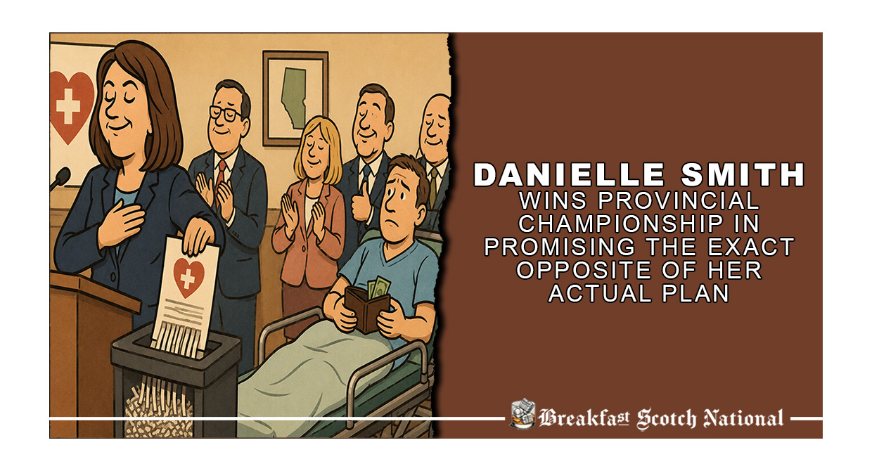 Danielle Smith Wins Provincial Championship in Promising the Exact Opposite of Her Actual Plan