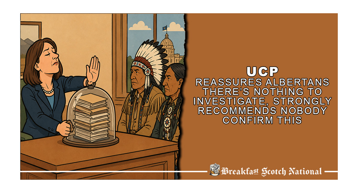 UCP reassures Albertans there’s nothing to investigate, strongly recommends nobody confirm this