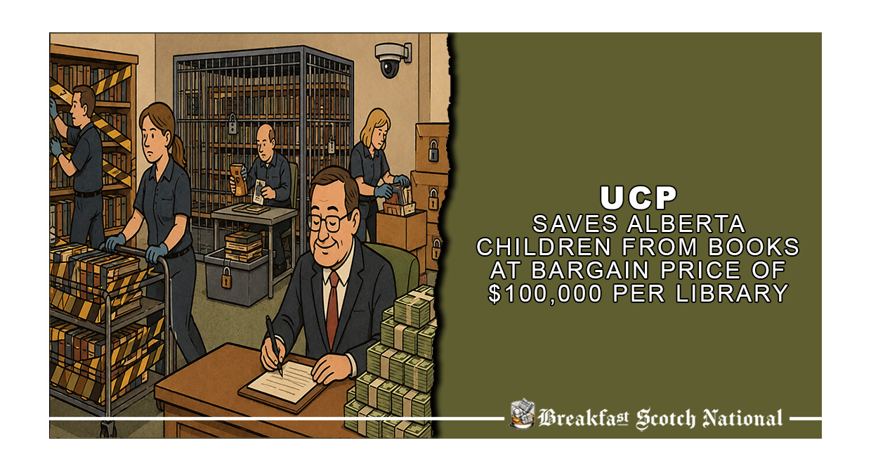 UCP Saves Alberta Children From Books at Bargain Price of $100,000 Per Library