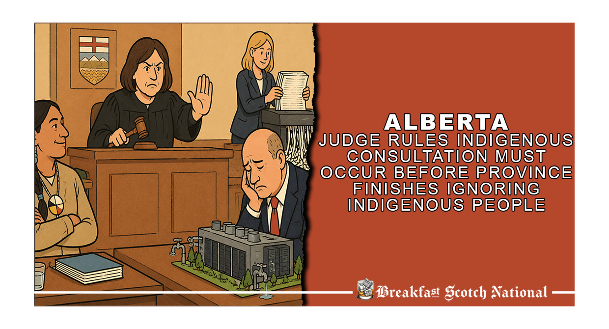 Alberta Judge Rules Indigenous Consultation Must Occur Before Province Finishes Ignoring Indigenous People