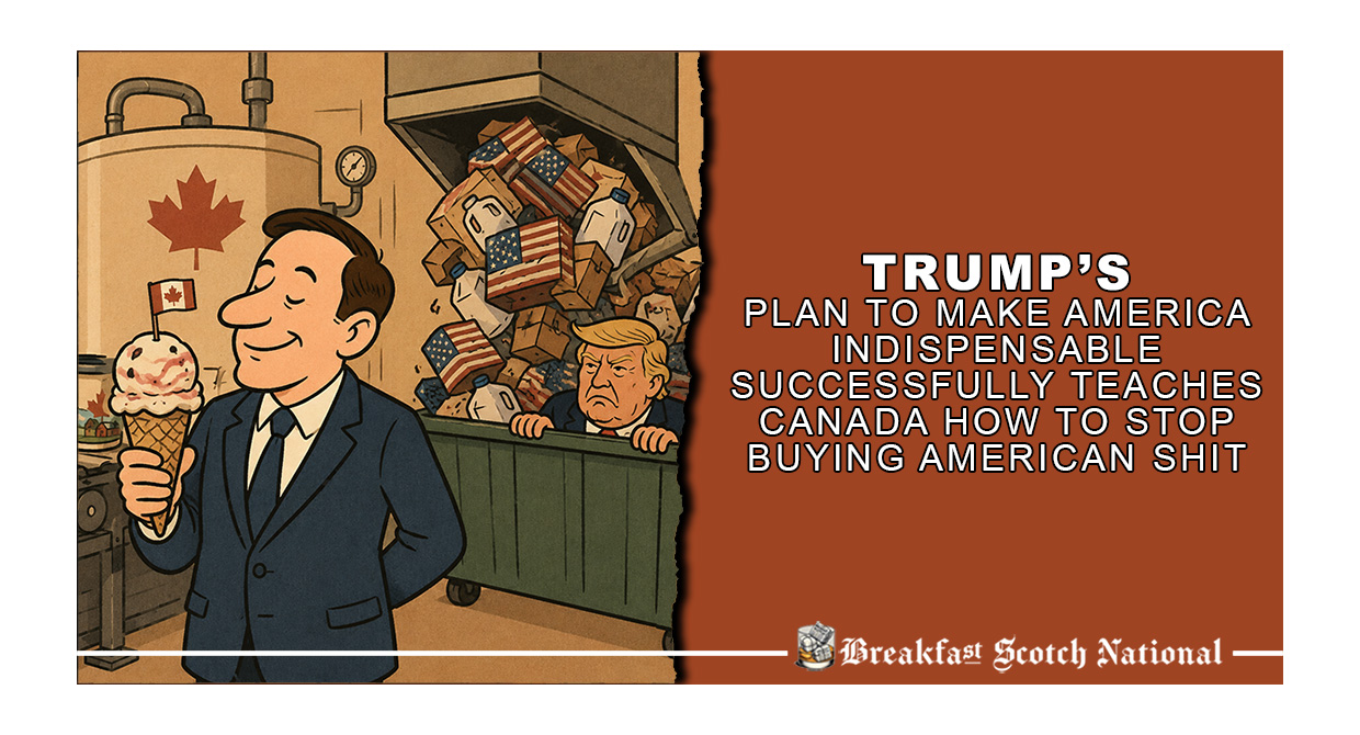 Trump’s plan to make America indispensable successfully teaches Canada how to stop buying American shit