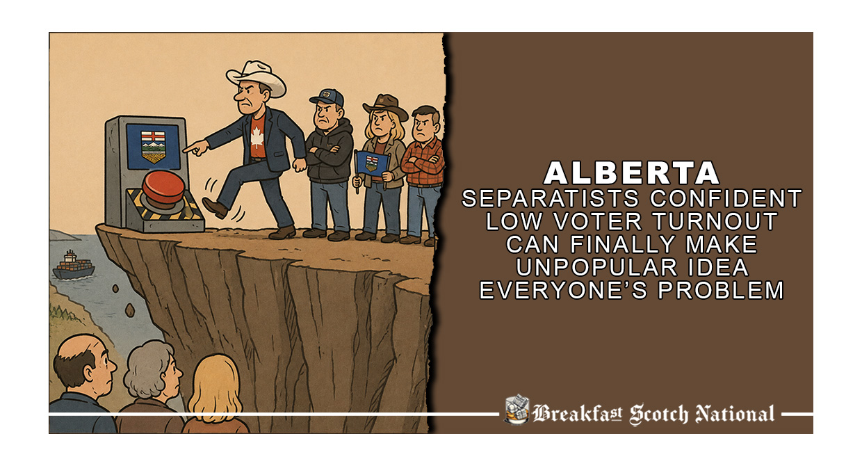 Alberta separatists confident low voter turnout can finally make unpopular idea everyone’s problem