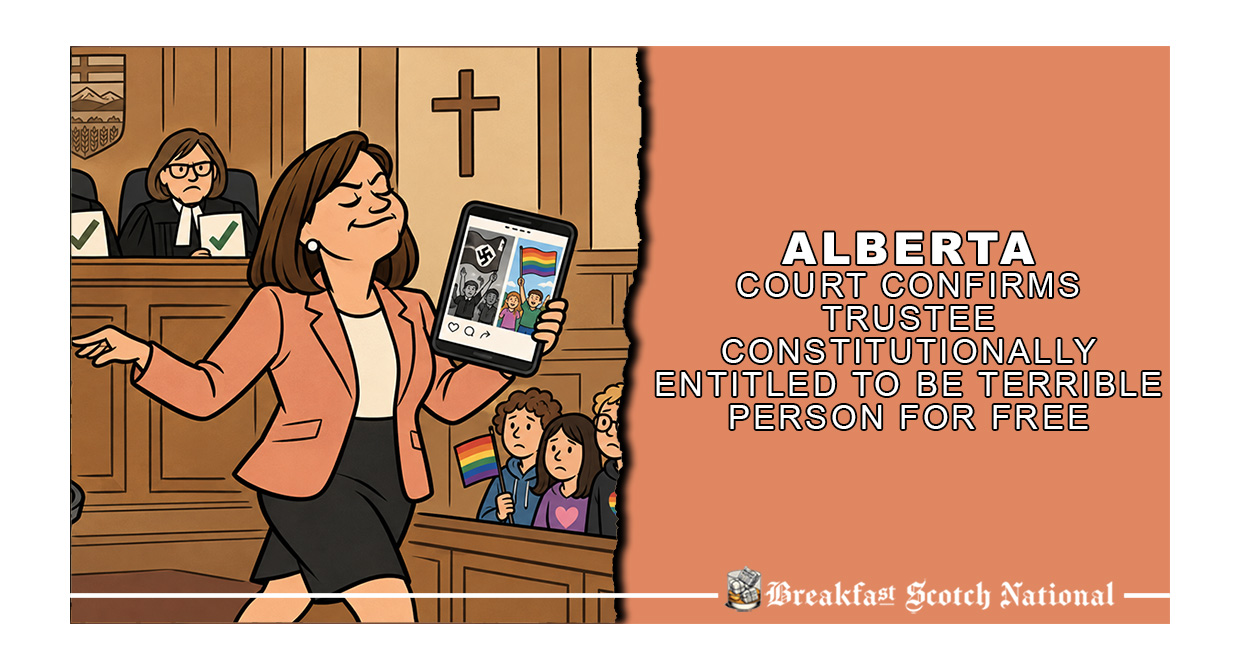 Alberta Court confirms trustee constitutionally entitled to be terrible person for free
