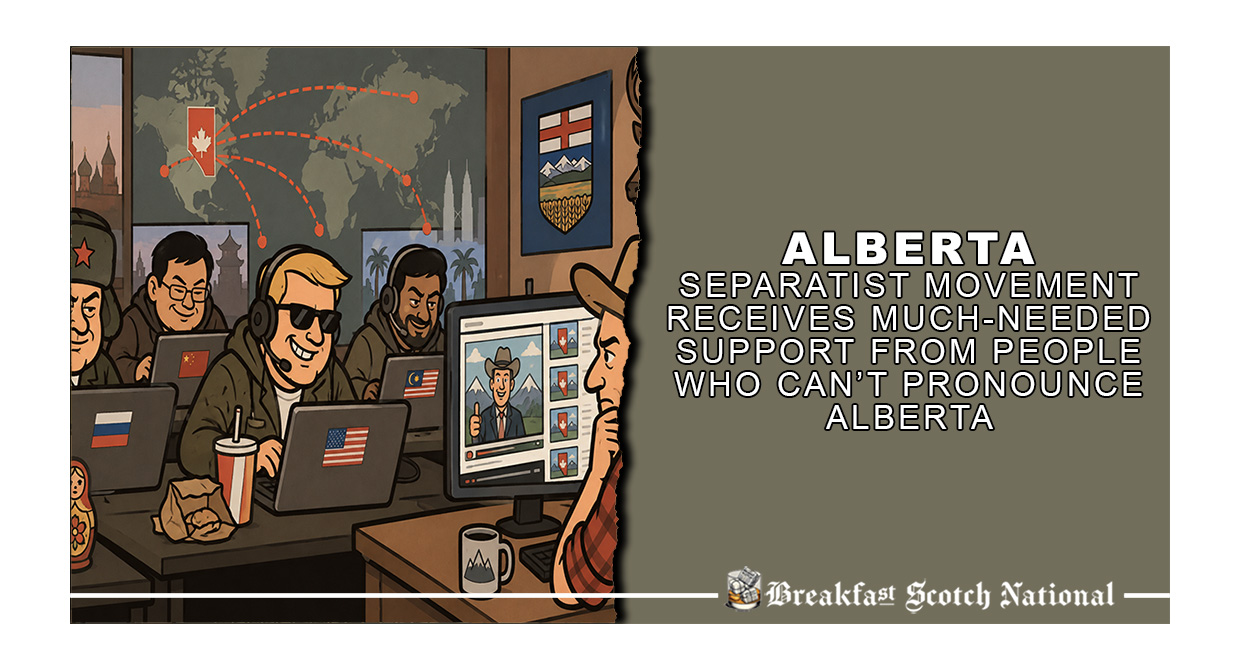 Alberta Separatist Movement Receives Much-Needed Support From People Who Can’t Pronounce Alberta