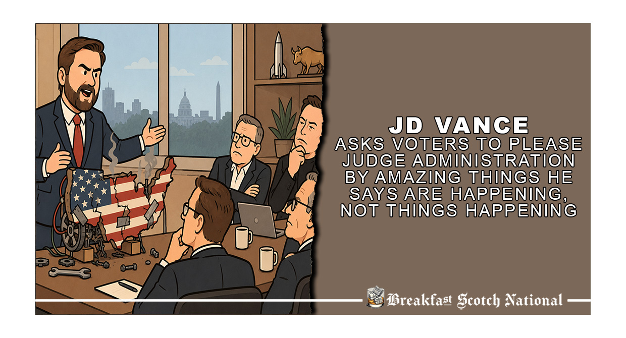 JD Vance asks voters to please judge administration by amazing things he says are happening, not things happening