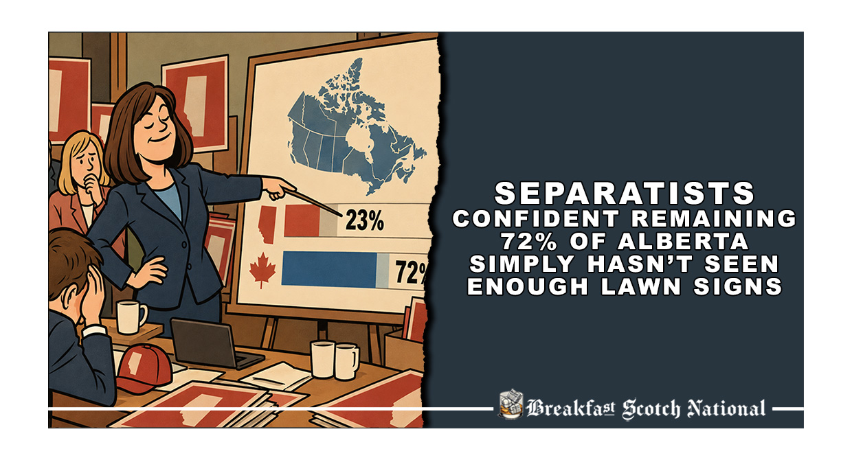 Separatists confident remaining 72% of Alberta simply hasn’t seen enough lawn signs